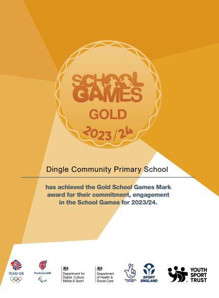 After lots of hard work, Dingle have been awarded with GOLD!!